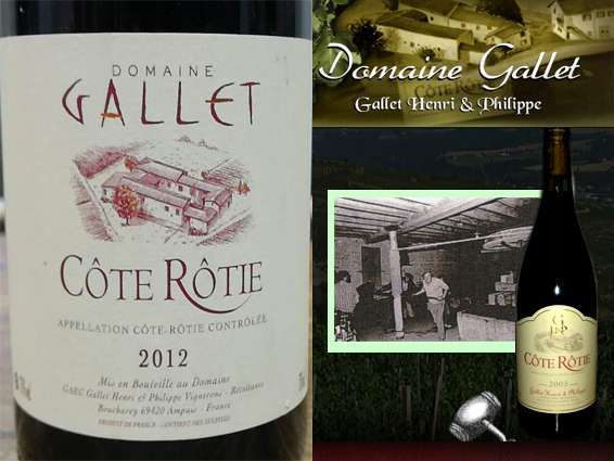 Domaine Gallet Cote Rotie 2012