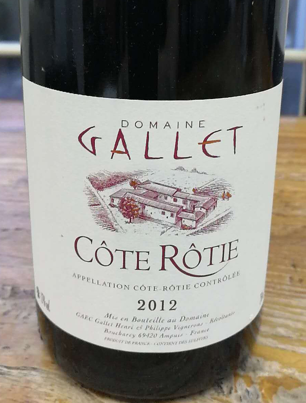 Domaine Gallet Cote Rotie 2012 产品图片